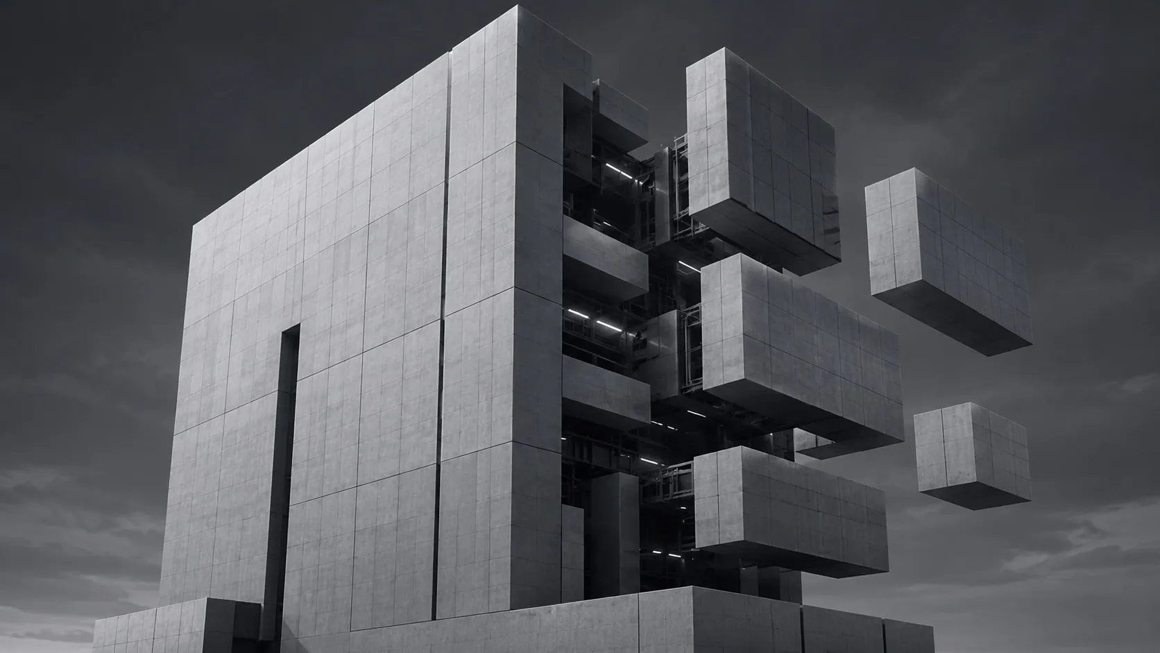 Deconstructed modular building representing legacy system modernization